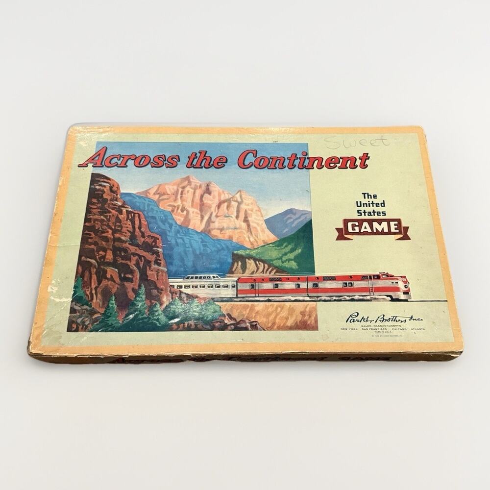 Across the Continent The United States Game by Parker Brothers 1952 *Read*